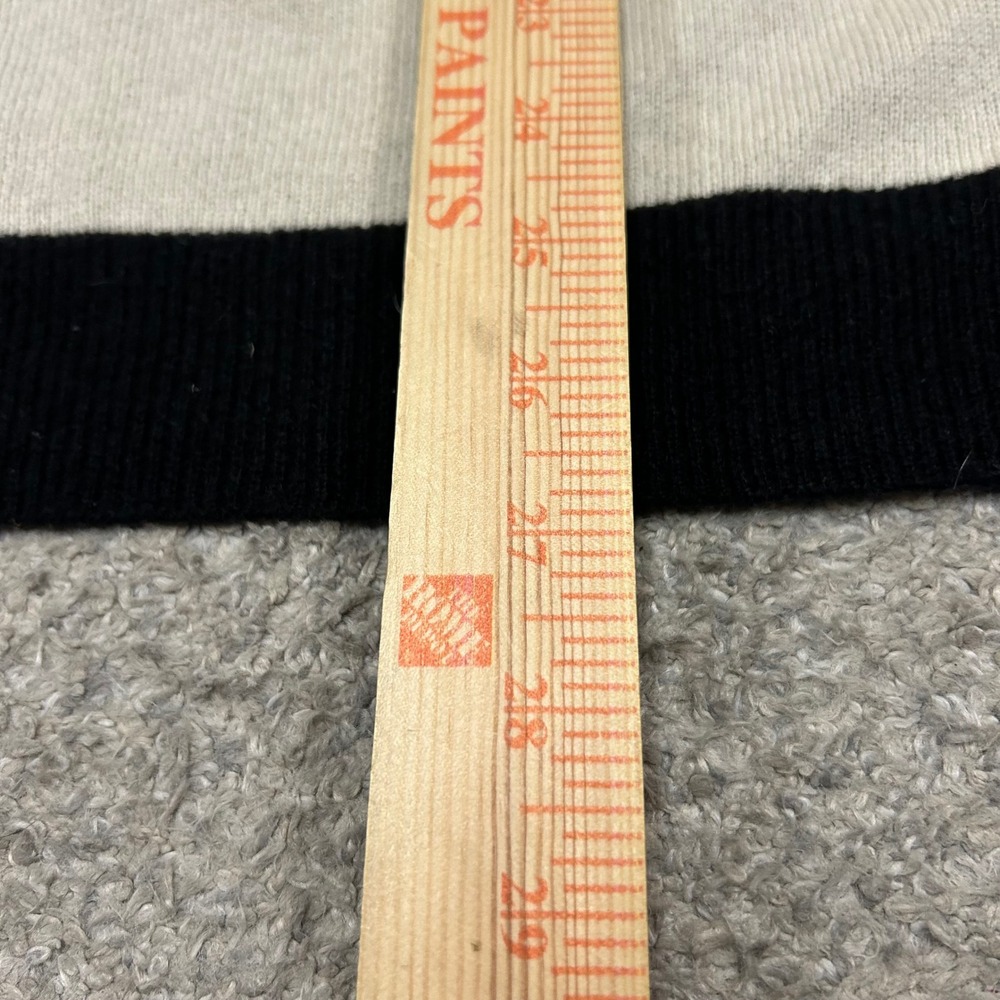 Ann Taylor Cashmere Sweater XL Grey Cream Colorblock Raglan Crew Neck - Picture 3 of 8